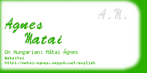 agnes matai business card